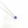 Sterling Silver Light Blue Glass Evil Eye Necklace 45cm Small
