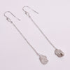 Single Stone Amazonite Sterling Silver Hanging Earrings