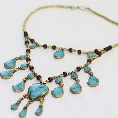 Antique Bead & Coins Chocker Necklace
