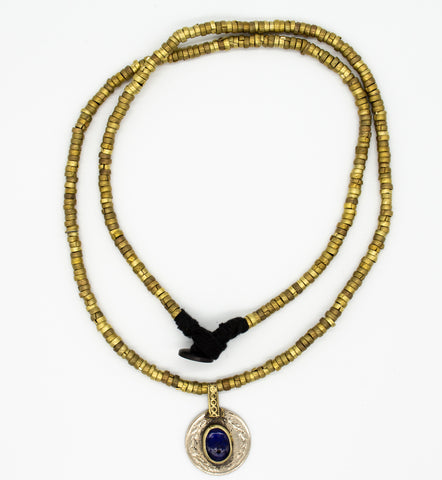 Vintage Tear Drop Blue Lapis Necklace