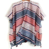Boho Kimono Horizontal Thick Stripes with Tassels Free Size