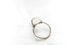 Wrapped Raw Clear Quartz Ring Adjustable