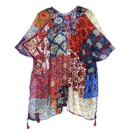 Boho Kimono Vintage Floral with Tassels Free Size – North Boho