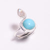 Thick Wire Band Turquoise Sterling Silver Adjustable Ring