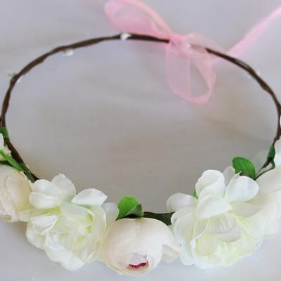 Boho Flower Crown Dreamy White